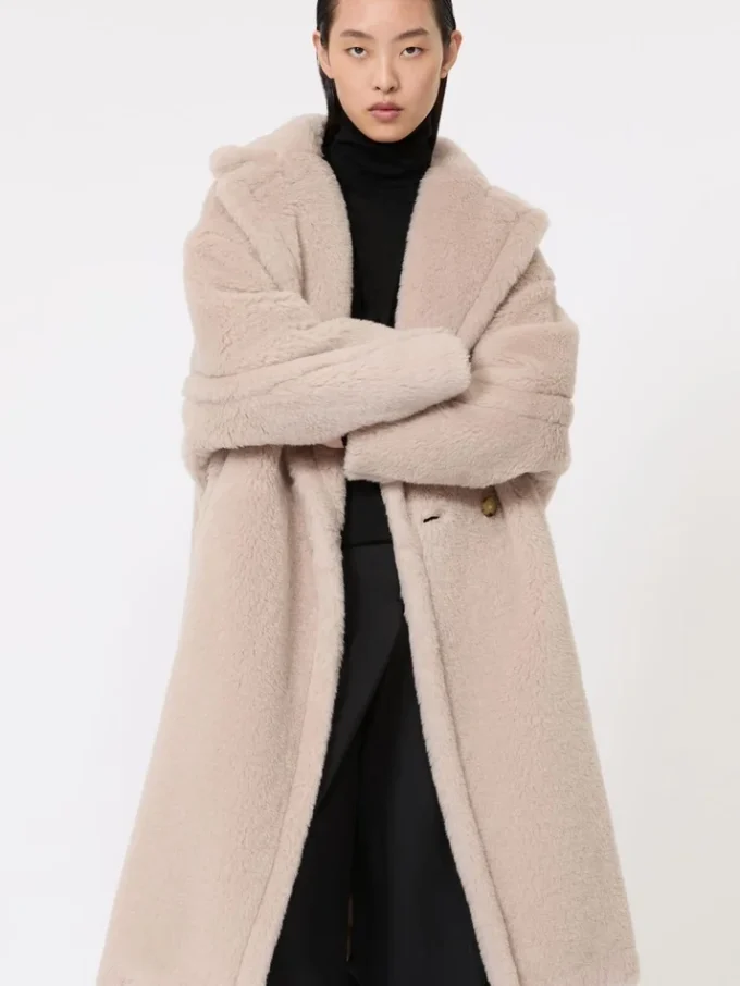 アルパカとウール製のTeddy Bear Icon Coat、ベージュ